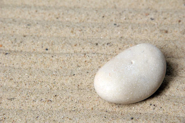 Zen garden with raked sand and stone close up — Stock Photo, Image