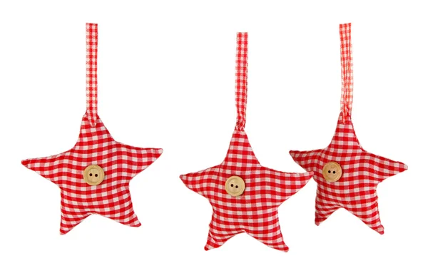 Zabawki miękkie kształt gwiazdy na białym tle — Zdjęcie stockowe
