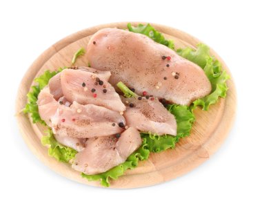 gemide izole üzerinde beyaz tavuk eti