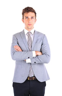 beyaz izole genç işadamı portresi