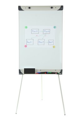 flipchart üzerinde beyaz izole