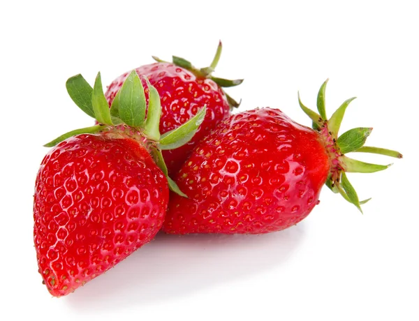 三草莓上白色隔离 — 图库照片