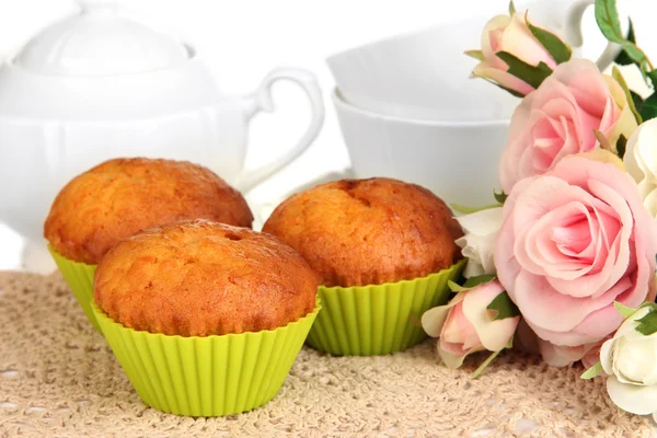 Sweet cupcakes close up — Stock Photo, Image