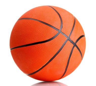 Basketbol beyazda izole
