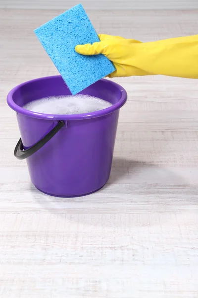 Washing the floor and all floor cleaning — Stock Photo, Image