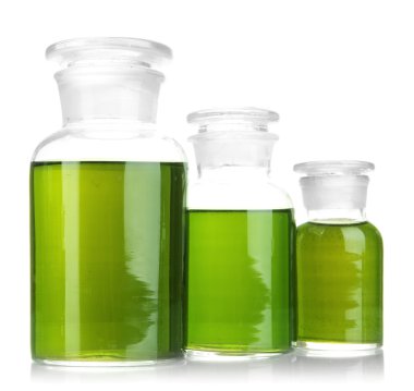 ilaç şişeleri üzerinde beyaz izole