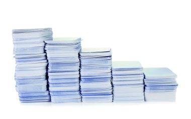 kartvizit, üzerinde beyaz izole