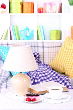 Şık modern oturma odası üzerinde kapat