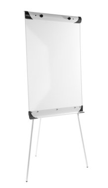 boş flipchart üzerinde beyaz izole