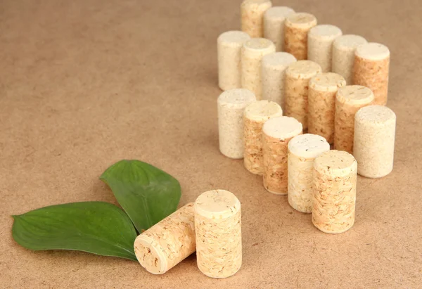 Wine corks on wooden background — Stock Photo, Image