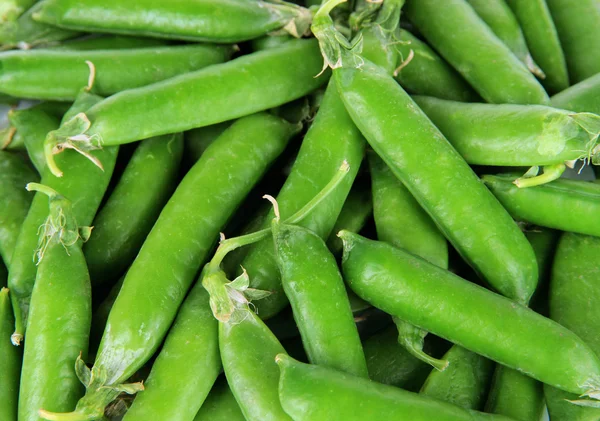 Primeros planos de guisantes verdes dulces — Foto de Stock