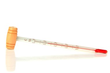 şarap termometre, üzerinde beyaz izole