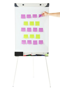 flipchart üzerinde beyaz izole