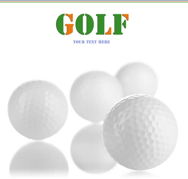 Balles de golf isolées sur blanc — Photo