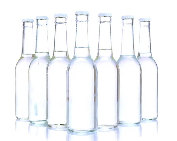 Botellas de agua aisladas en blanco — Foto de Stock