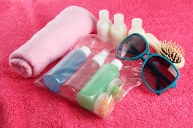 Hotel kozmetik pembe havlu seti