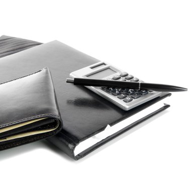 beyaz izole iş aksesuar seti