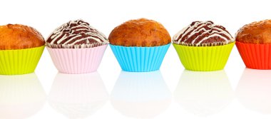 tatlı kek üzerine beyaz izole