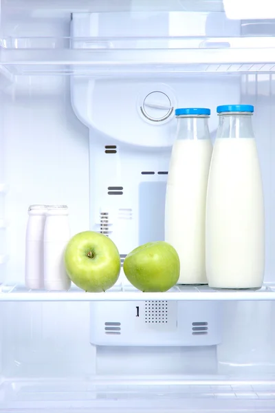 Open refrigerator with diet food — Stock Photo, Image