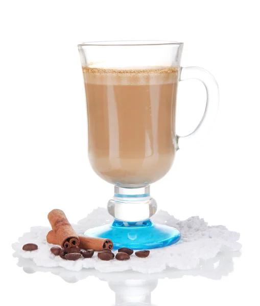 Gelaagde koffie geïsoleerd op wit — Stockfoto