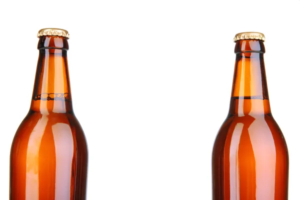 Botol bir diisolasi pada warna putih — Stok Foto