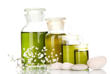 ilaç şişeleri üzerinde beyaz izole