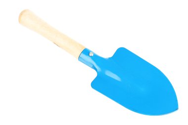 kürek bahçıvan üzerinde beyaz izole