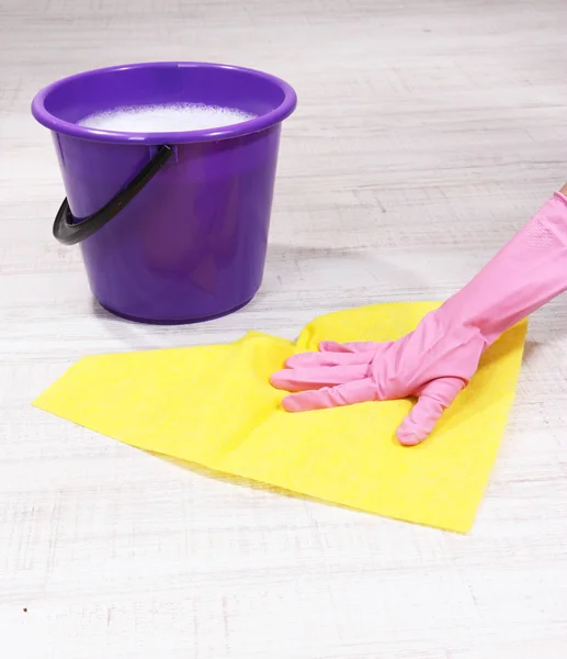 Washing the floor and all floor cleaning — Stock Photo, Image