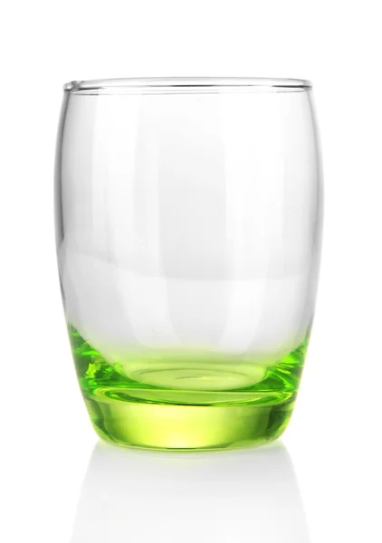 Leeg glas geïsoleerd op wit — Stockfoto