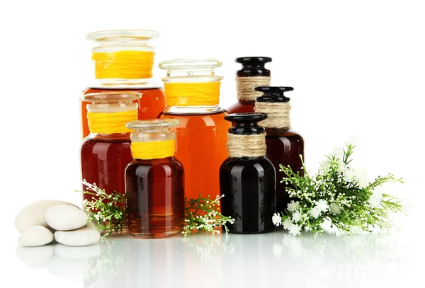 Medicine bottles isolated on white — Stock Photo, Image