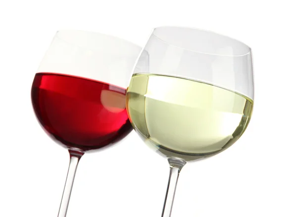 Sklenice vína close-up izolovaných na bílém — Stock fotografie