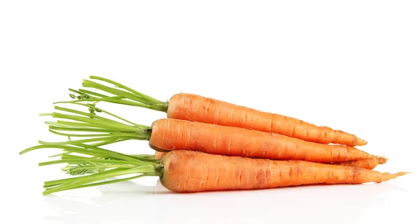 Zanahorias, aisladas sobre blanco —  Fotos de Stock