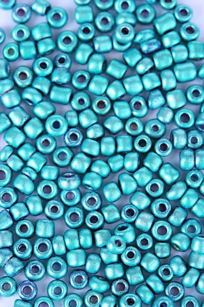 Perline blu primo piano — Foto Stock