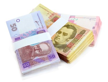 çok beyaz izole Ukraynalı para
