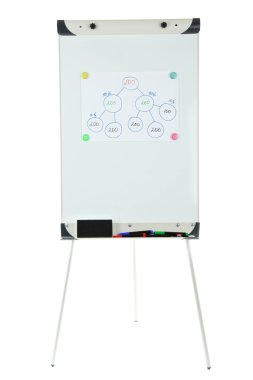 flipchart üzerinde beyaz izole