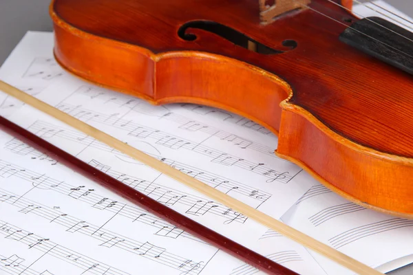 Klasyczna skrzypce na notatki — Zdjęcie stockowe