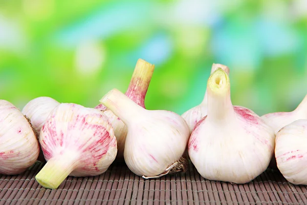 Fresh garlic, on bright background — Stock Photo, Image