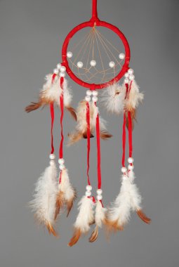 güzel bir rüya yakalayıcı gri arka plan üzerinde