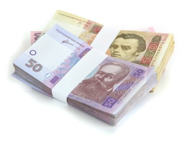 çok beyaz izole Ukraynalı para