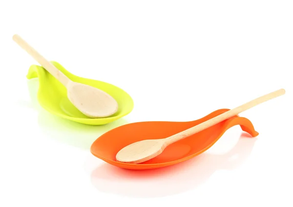 Bright stands spoons isolated on white — Stock Photo, Image