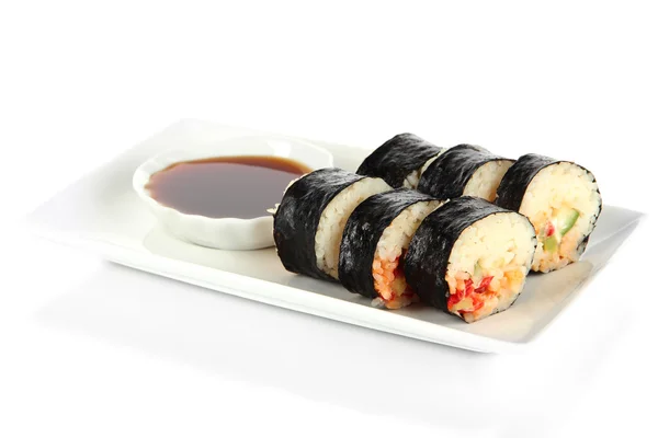 Chutné maki sushi - roll izolovaných na bílém — Stock fotografie