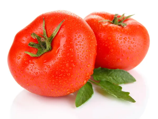 Reife Tomaten isoliert auf whit — Stockfoto