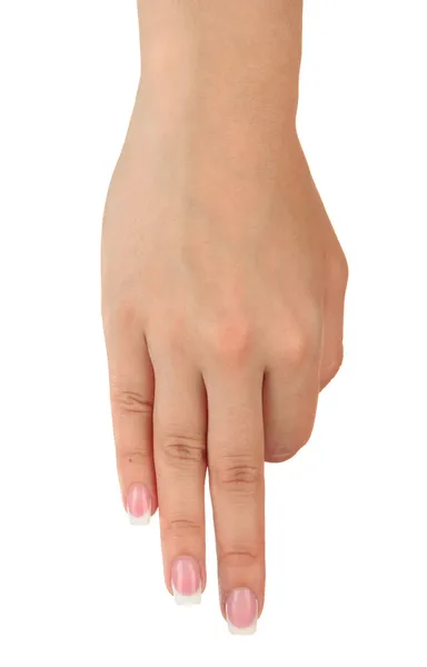 Finger Spelling the Alphabet in American Sign Language (ASL). Carta M — Fotografia de Stock