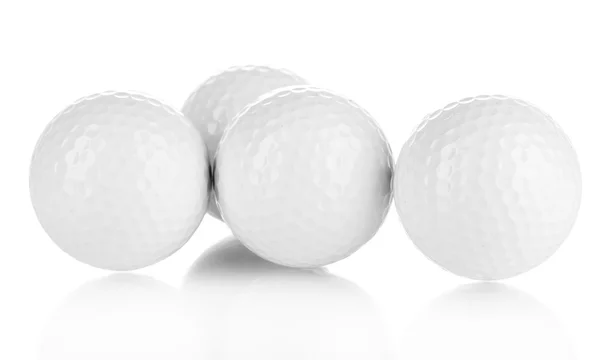 Bolas de golfe isoladas em branco — Fotografia de Stock