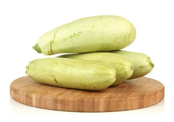 Fresh marrows on cutting board, isolated on white — Stock Photo, Image