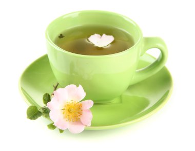 bitkisel çay beyaz izole hip gül çiçek