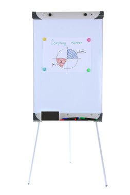 flipchart üzerinde beyaz izole
