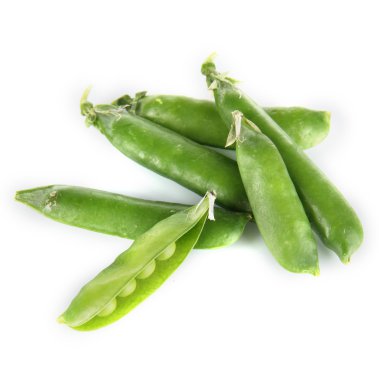 Beyazlar üzerinde yeşil bezelyeler