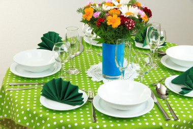 Kahvaltı için güzel Tablo ayarı