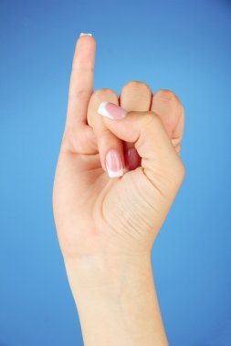 Parmak alfabesi Amerikan işaret dili (Asl) yazım. Harf ı